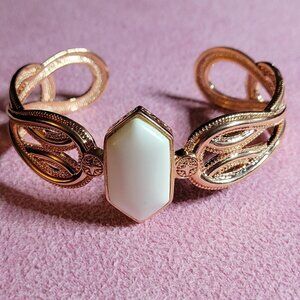Timna Collection White Onyx Copper Cuff Bracelet